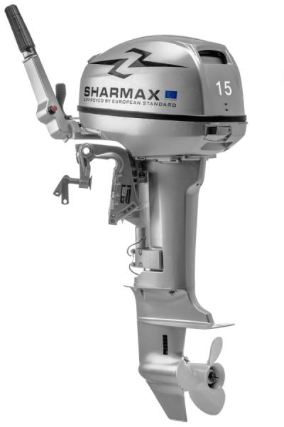 купить 2х-тактный лодочный мотор SHARMAX SM15HS оформим как 9.9 в Уфе - фото 